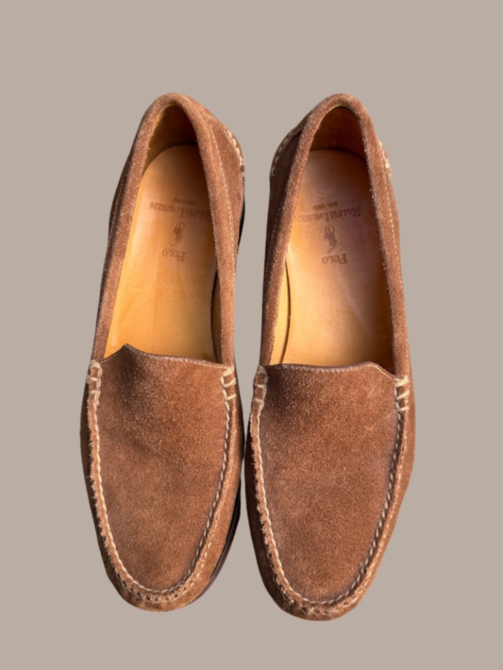 Polo Ralph Lauren Men's Alston Brown Suede Loafers 10.5